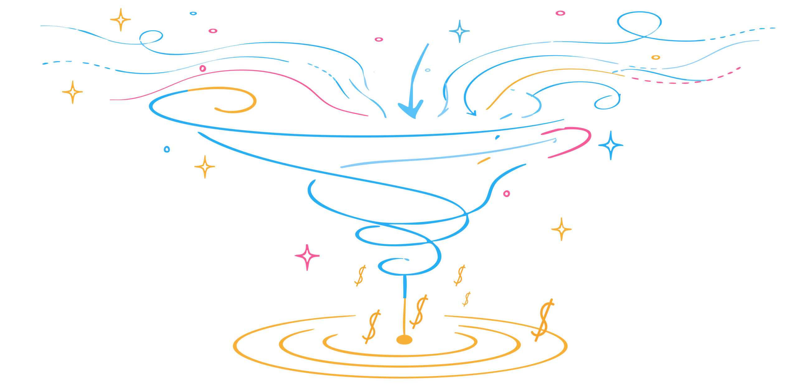 Illustration of the Power Built customer journey showing how businesses attract visitors, build trust, generate qualified leads, convert customers, and create long-term business growth through an integrated digital marketing system and sales funnels.