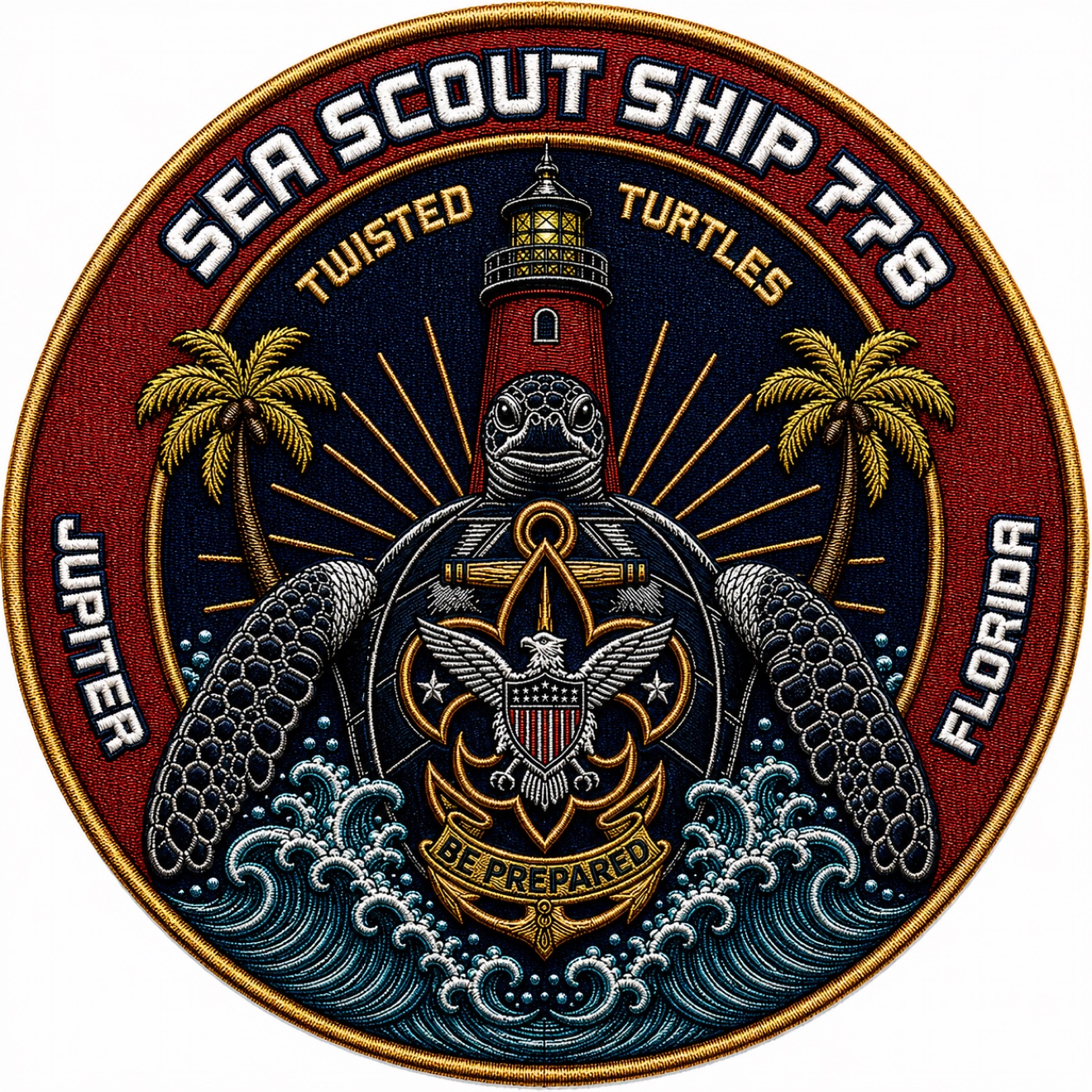 Sea Scout Ship 778 Twisted Turtles patch