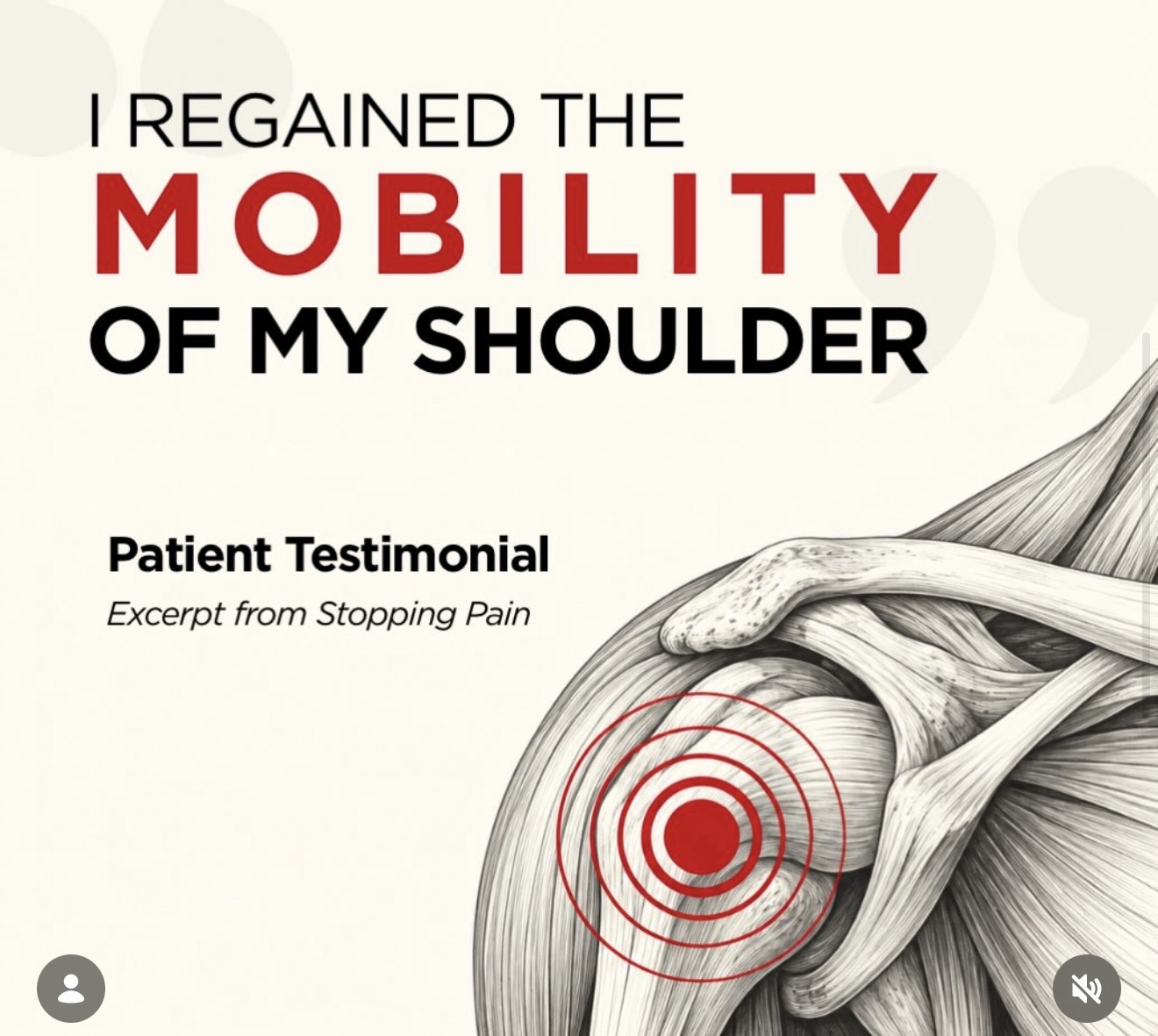 Shoulder mobility testimonial illustration